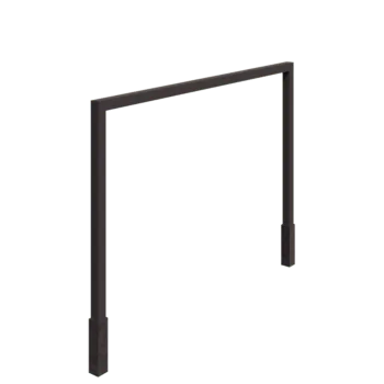 Plieninė pergola - Tiesus - 400 x 230 cm - RAL7016 matinė (antracito pilka) - Su betono padu