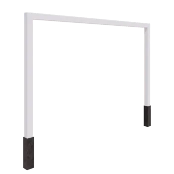 Plieninė pergola - Tiesus - 400 x 230 cm - RAL9010 matinė (balta) - Su betono padu