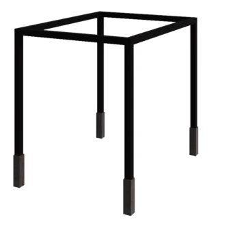 Plieninė pergola - Stačiakampis - 324 x 250 x 230 cm - RAL9005 matinė (juoda) - Su betono padu