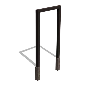 Plieninė pergola - Tiesus - 150 x 230 cm - RAL9005 matinė (juoda) - Be betono pado