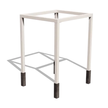 Plieninė pergola - Kvadratas - 224 x 200 x 230 cm - RAL9010 matinė (balta) - Su betono padu