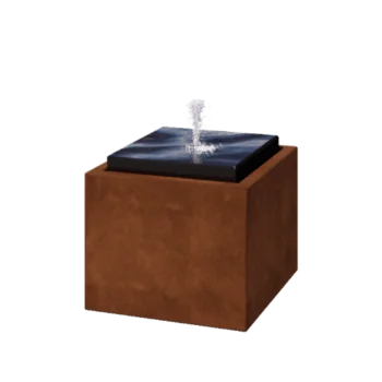 Corten plieno lauko fontanas - Orin - 50 x 50 x 40 cm - Be LED apšvietimo