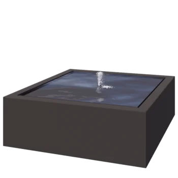 Aliuminio lauko fontanas - Lyra - 120 x 120 x 40 cm - kita RAL spalva - Su LED apšvietimu