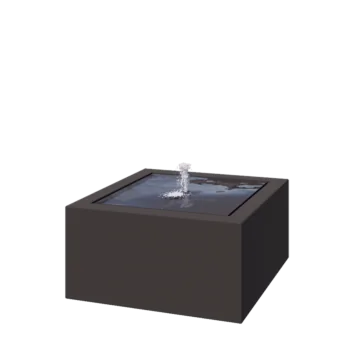 Aliuminio lauko fontanas - Lyra - 80 x 80 x 40 cm - kita RAL spalva - Su LED apšvietimu