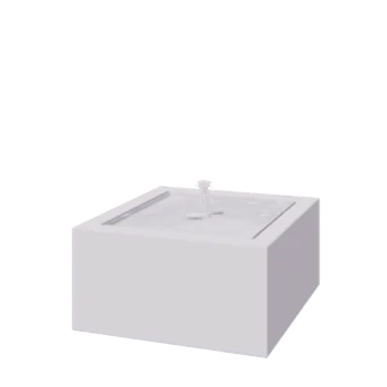 Aliuminio lauko fontanas - Lyra - 80 x 80 x 40 cm - RAL9010 matinė (balta) - Su LED apšvietimu