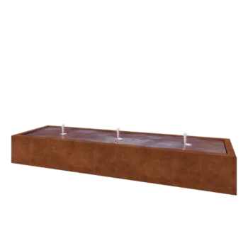 Corten plieno lauko fontanas - Lyra - 300 x 80 x 40 cm - Be LED apšvietimo